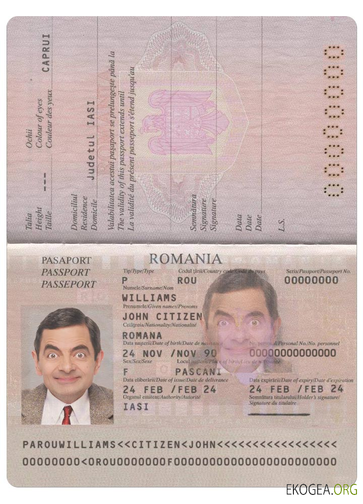 Passeport ROUMANIE version 2